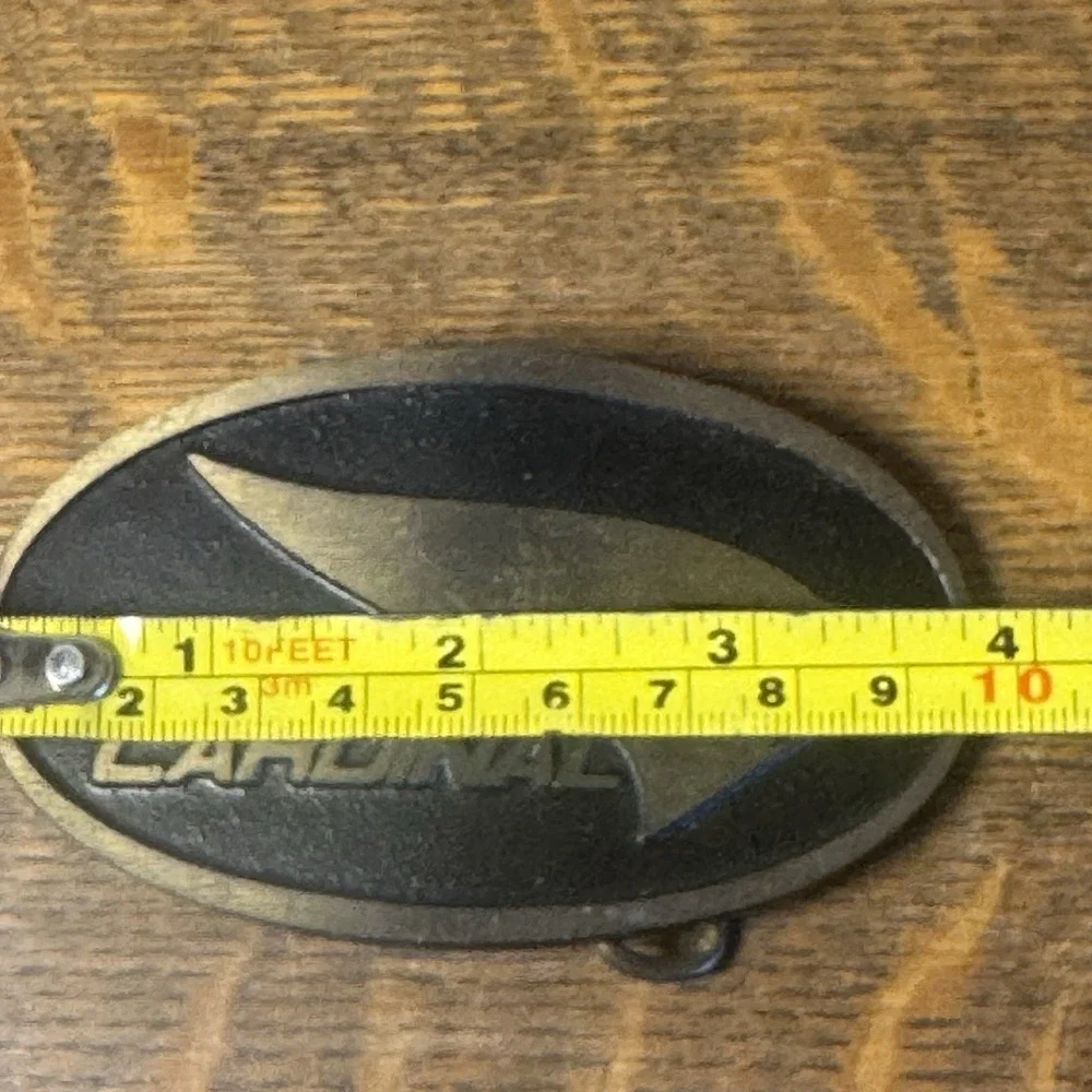 Vintage Cardinal Transport DynaBuckle Solid Brass Belt Buckle Trucking 3.75
